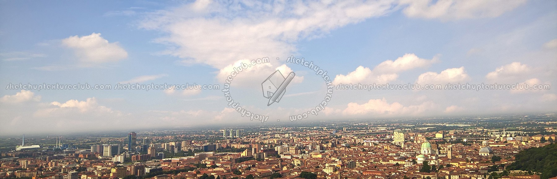Textures - BACKGROUNDS & LANDSCAPES - CITY & TOWNS - Brescia italy panoramic view landscape 17527