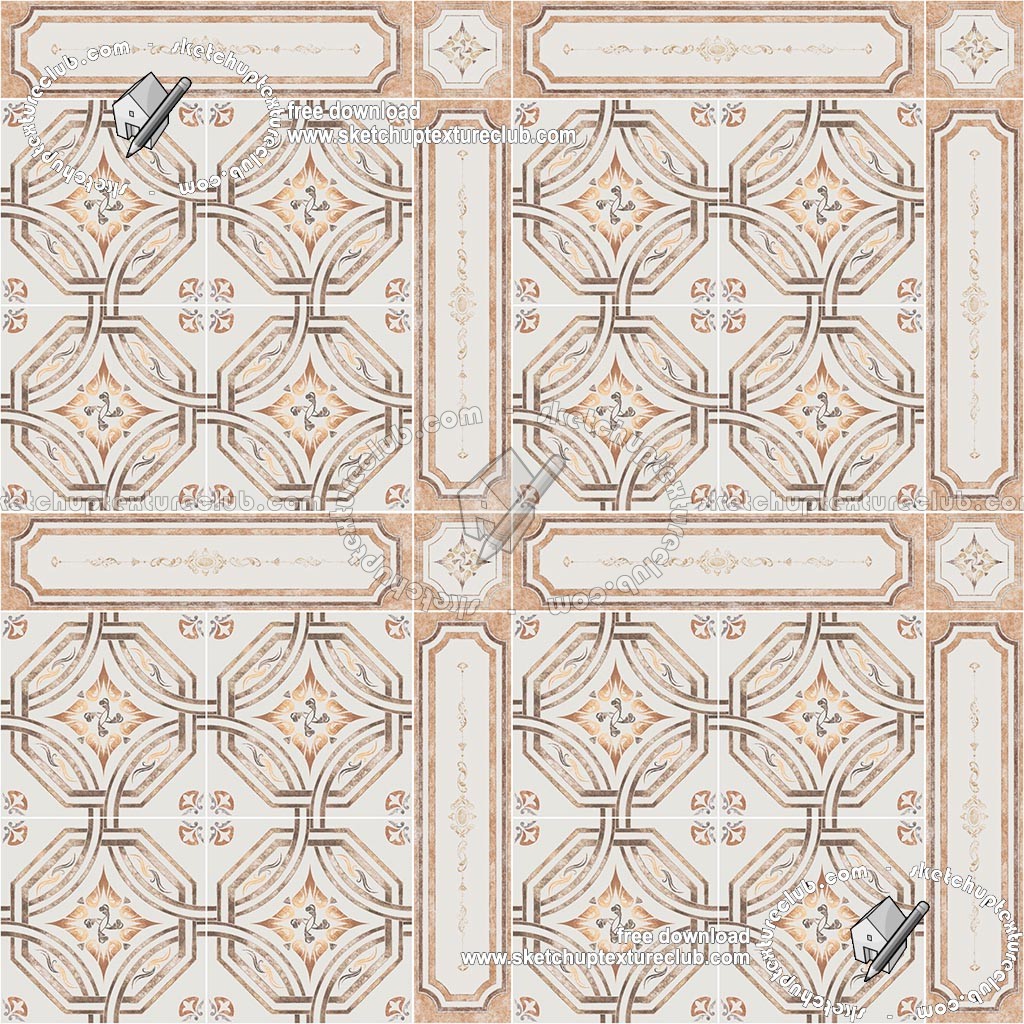 Textures   -   ARCHITECTURE   -   TILES INTERIOR   -   Ornate tiles   -   Geometric patterns  - Ceramic floor tile geometric patterns texture seamless 18875 (seamless)