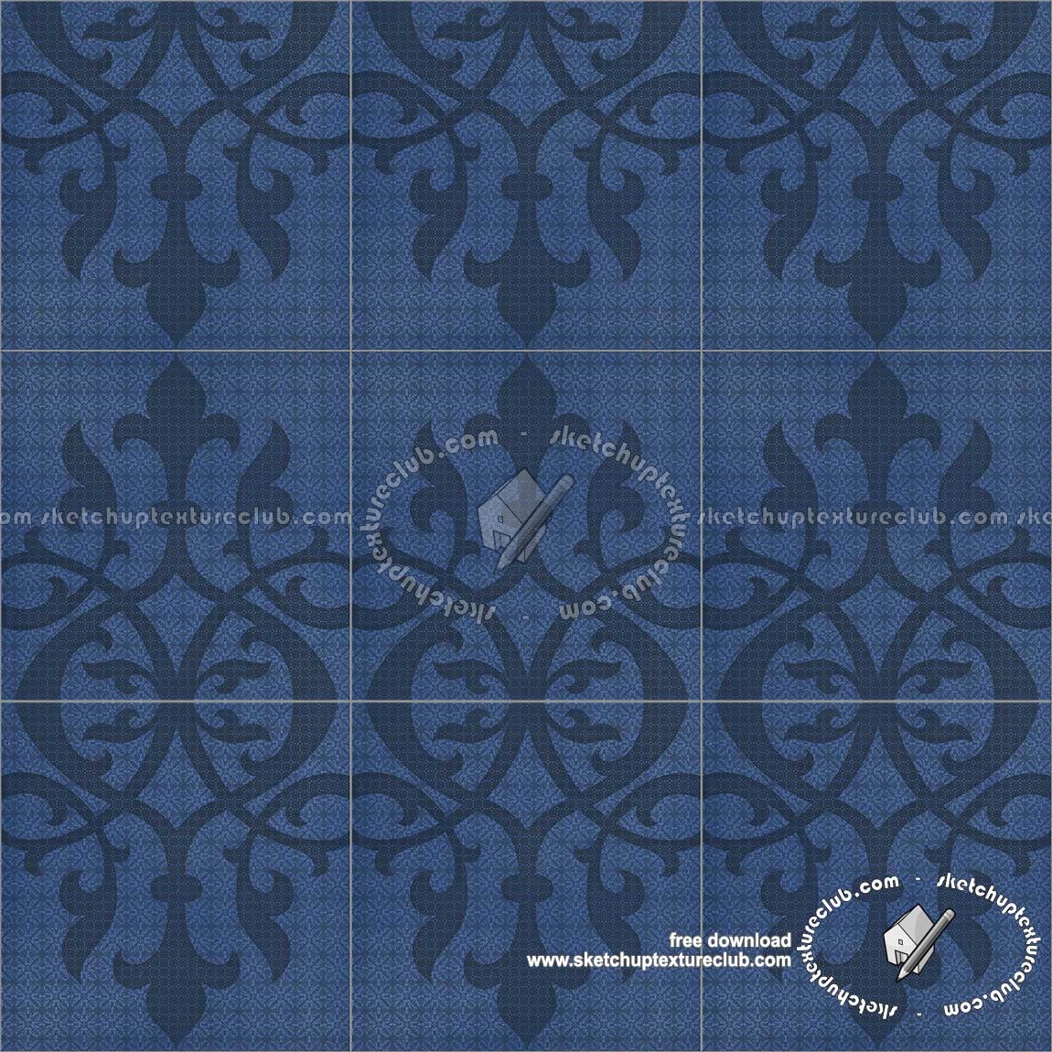 Textures   -   ARCHITECTURE   -   TILES INTERIOR   -   Ornate tiles   -   Mixed patterns  - Ceramic ornate tile texture seamless 20245 (seamless)
