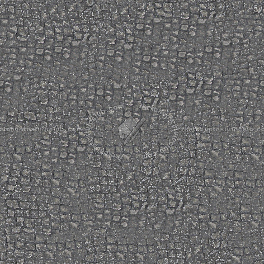 Textures   -   ARCHITECTURE   -   ROADS   -   Paving streets   -   Damaged cobble  - Damaged street paving cobblestone texture seamless 07460 (seamless)