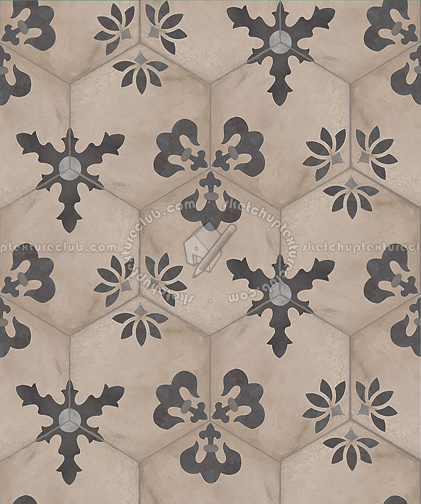 Textures   -   ARCHITECTURE   -   TILES INTERIOR   -   Hexagonal mixed  - Hexagonal tile texture seamless 17117 (seamless)