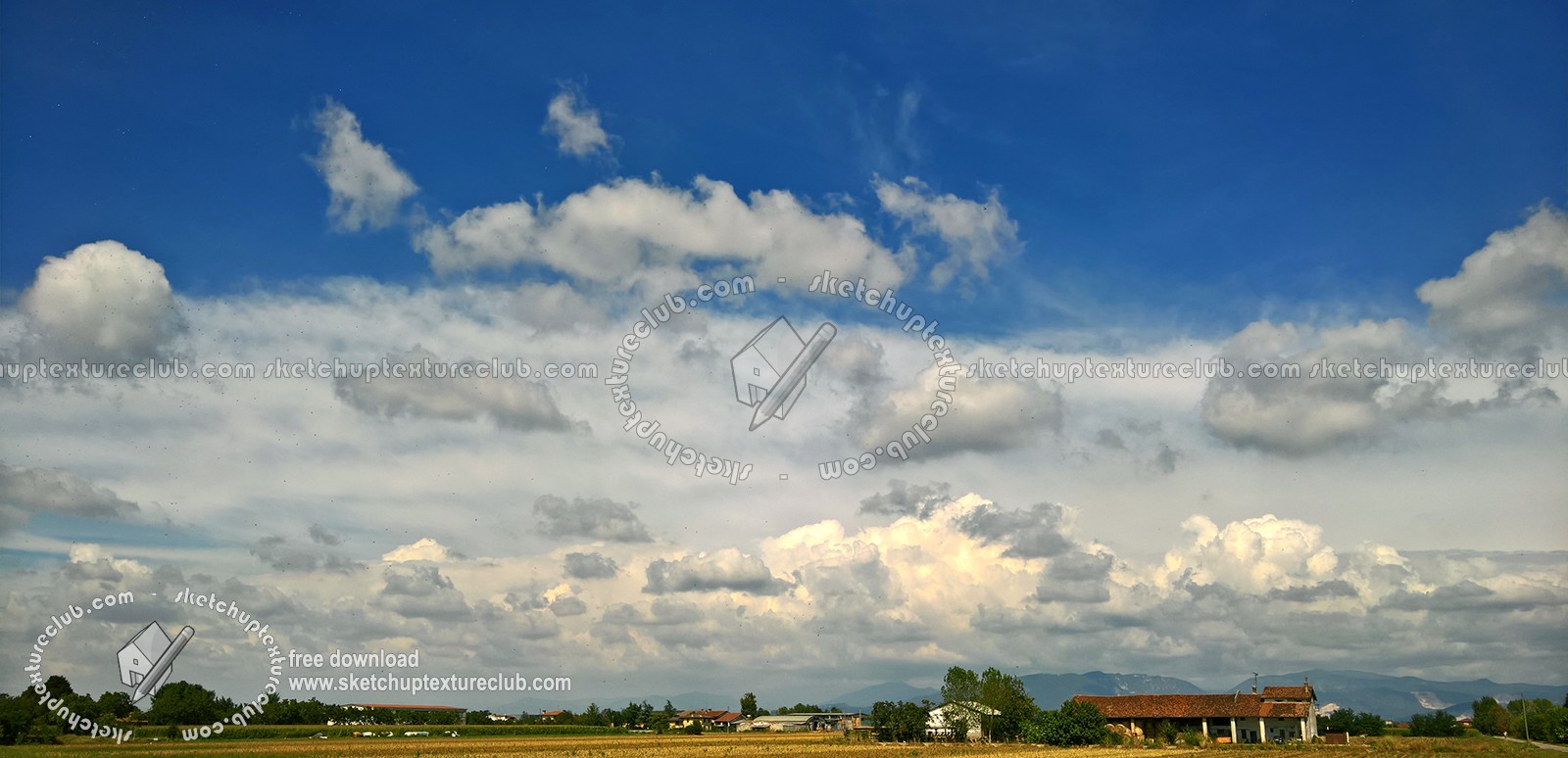 Textures   -   BACKGROUNDS &amp; LANDSCAPES   -   SKY &amp; CLOUDS  - Sky with rural background 17795