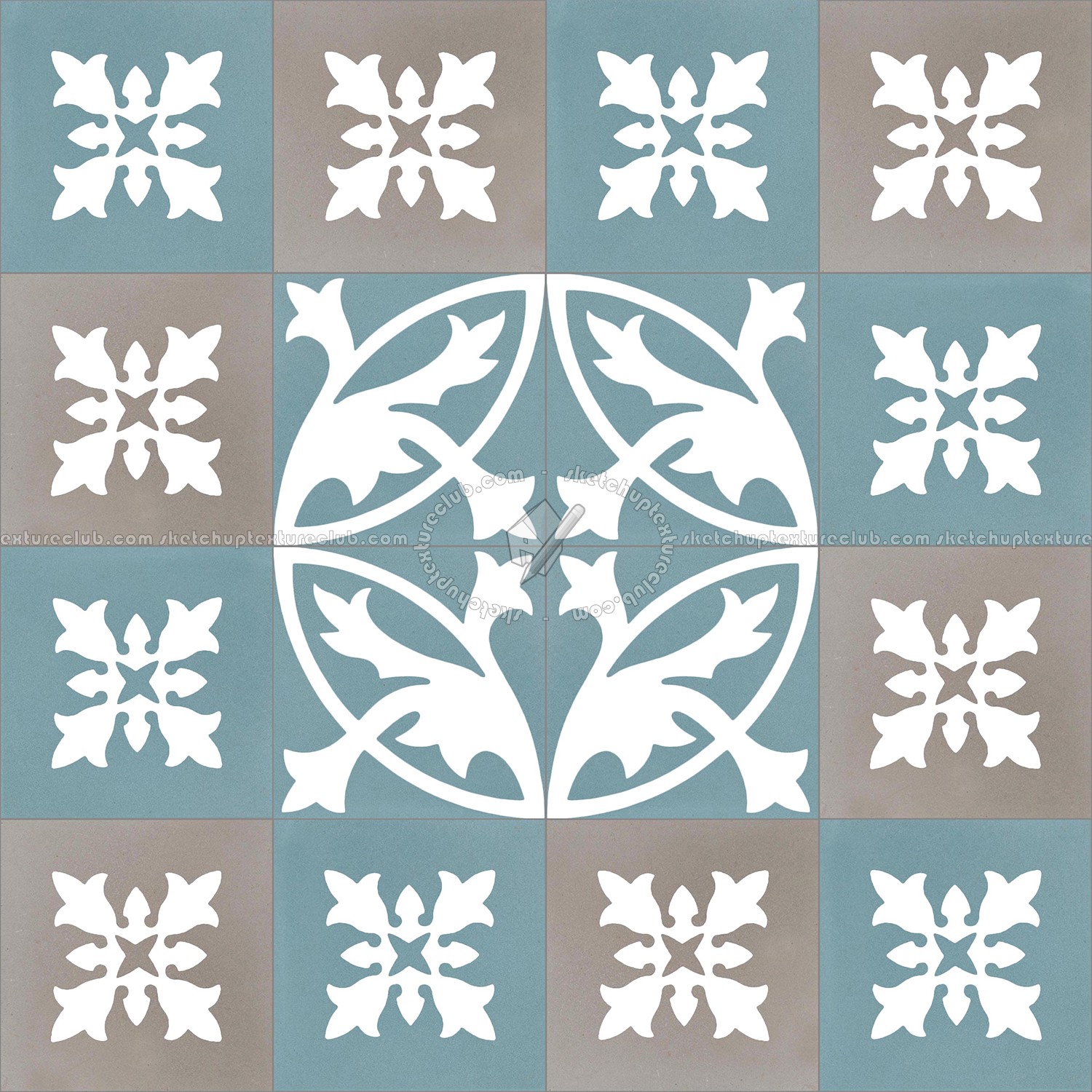 Textures   -   ARCHITECTURE   -   TILES INTERIOR   -   Cement - Encaustic   -   Encaustic  - Traditional encaustic cement ornate tile texture seamless 13452 (seamless)