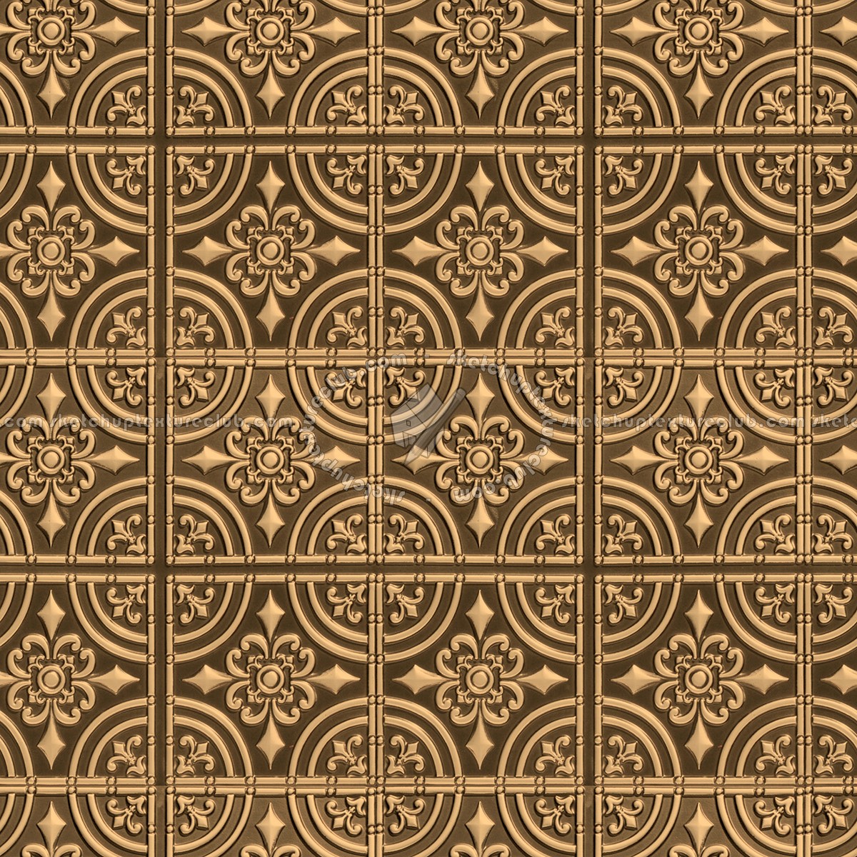 Textures   -   MATERIALS   -   METALS   -   Panels  - Bronze metal panel texture seamless 10409 (seamless)