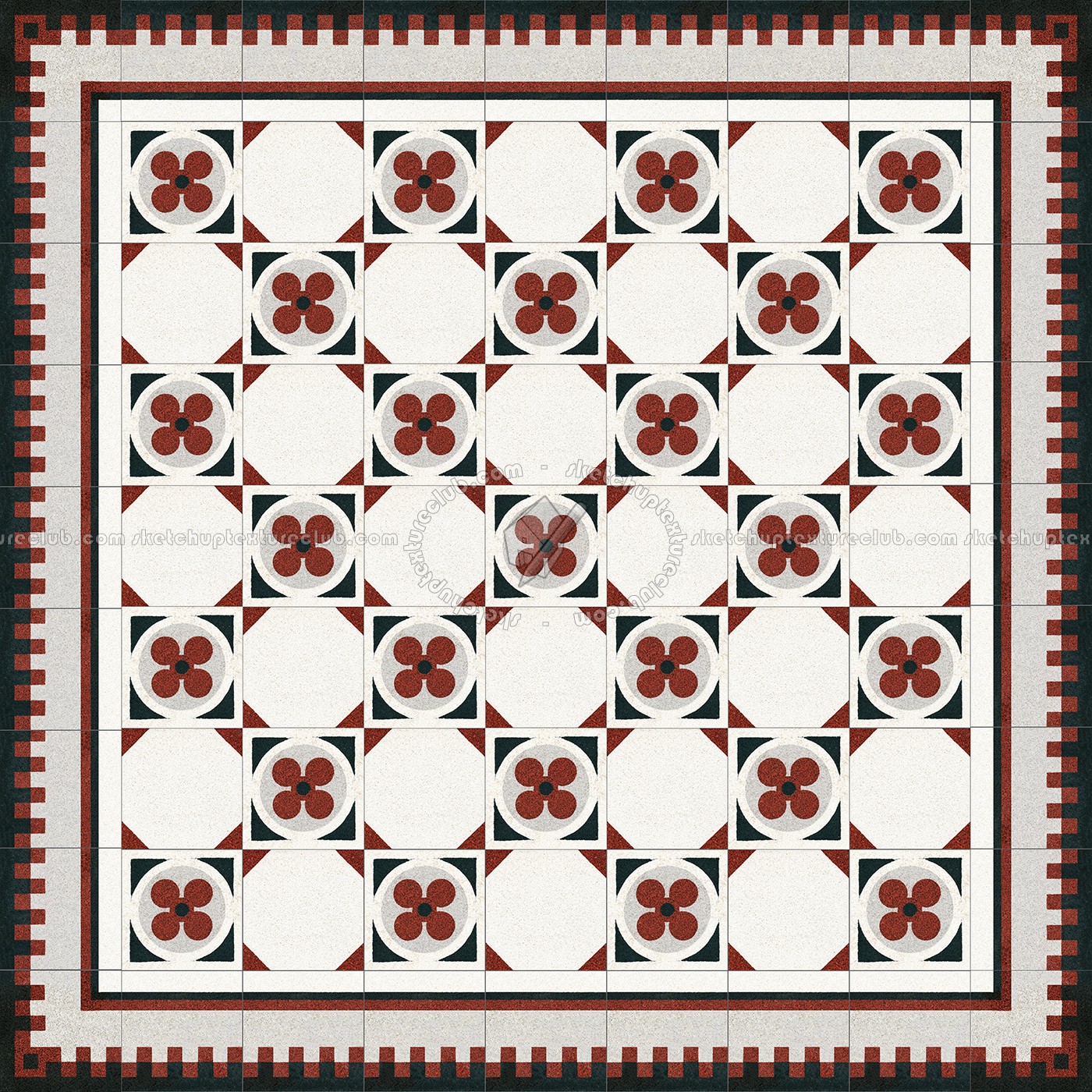 Textures   -   ARCHITECTURE   -   TILES INTERIOR   -   Cement - Encaustic   -   Cement  - Cement concrete tile texture seamless 13334 (seamless)