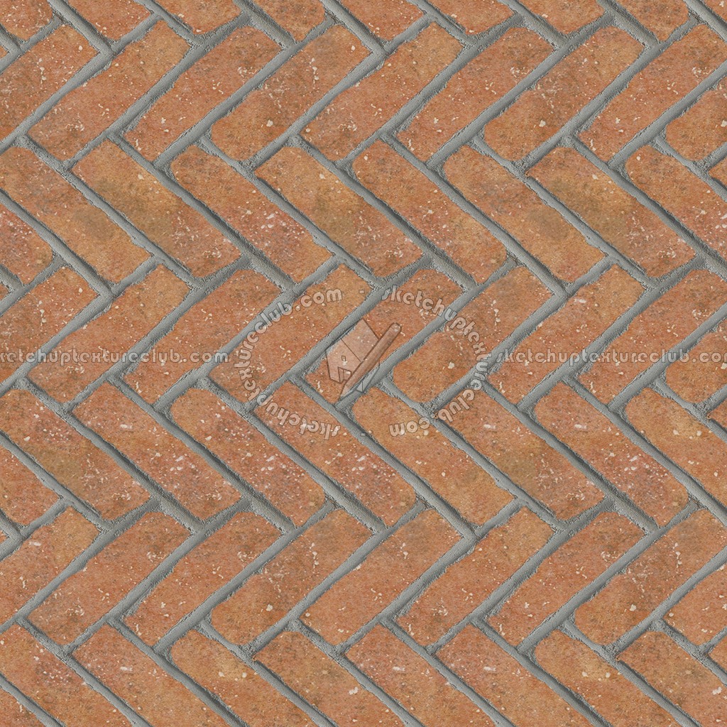 Textures   -   ARCHITECTURE   -   PAVING OUTDOOR   -   Terracotta   -   Herringbone  - Cotto paving herringbone outdoor texture seamless 06744 (seamless)