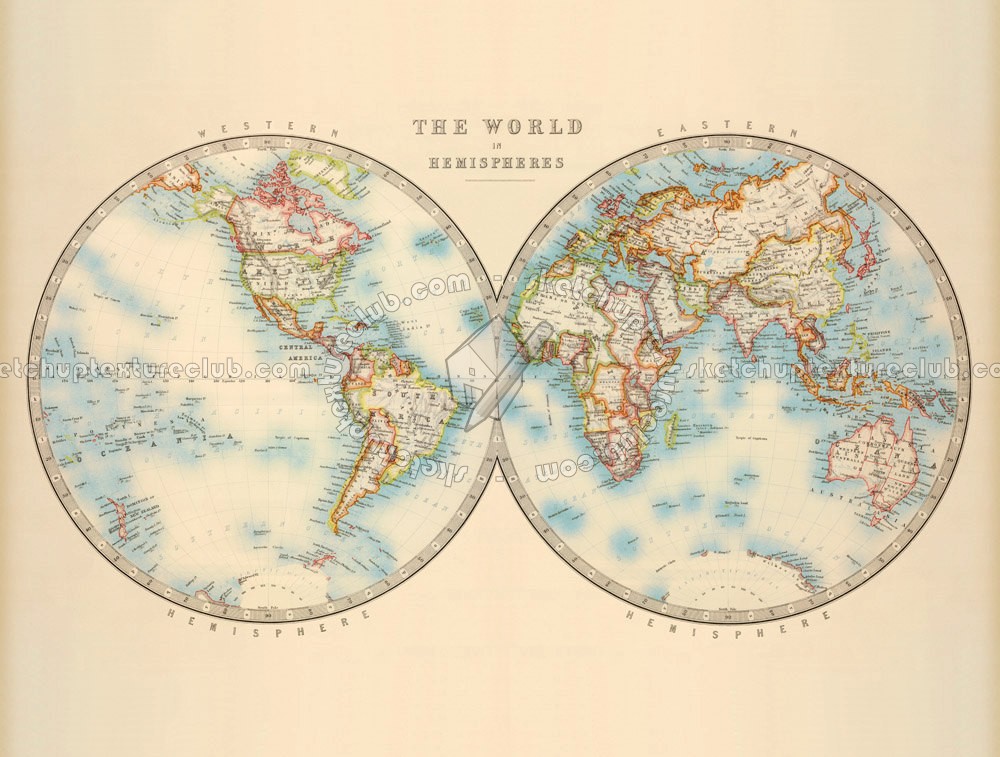 Textures   -   ARCHITECTURE   -   DECORATIVE PANELS   -   World maps   -   Vintage maps  - Interior decoration vintage map 03233