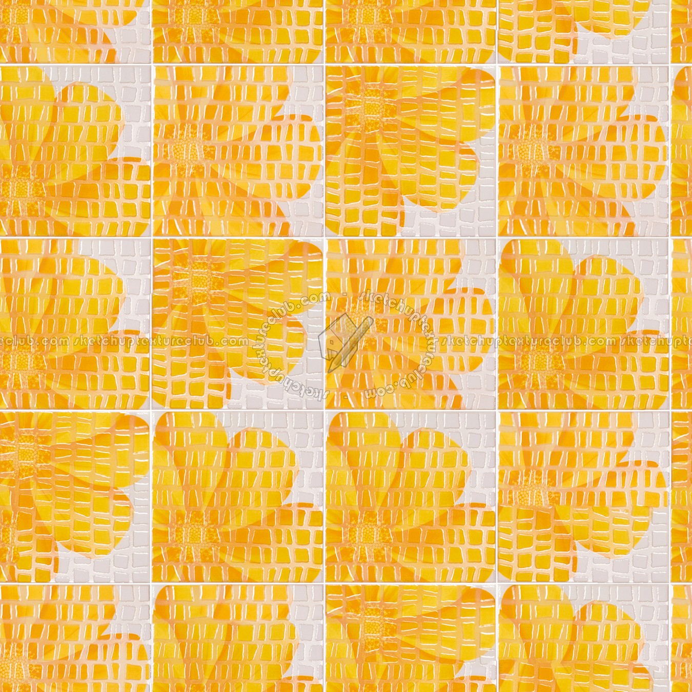 Textures   -   ARCHITECTURE   -   TILES INTERIOR   -   Mosaico   -   Mixed format  - Mosaico floreal tiles texture seamless 15553 (seamless)