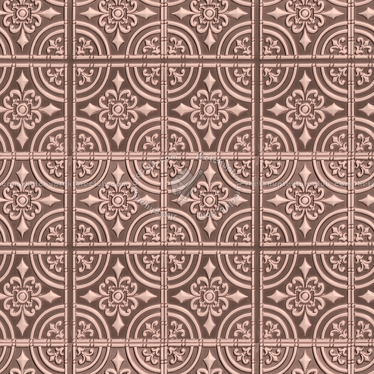 Textures   -   MATERIALS   -   METALS   -   Panels  - Copper metal panel texture seamless 10410 (seamless)