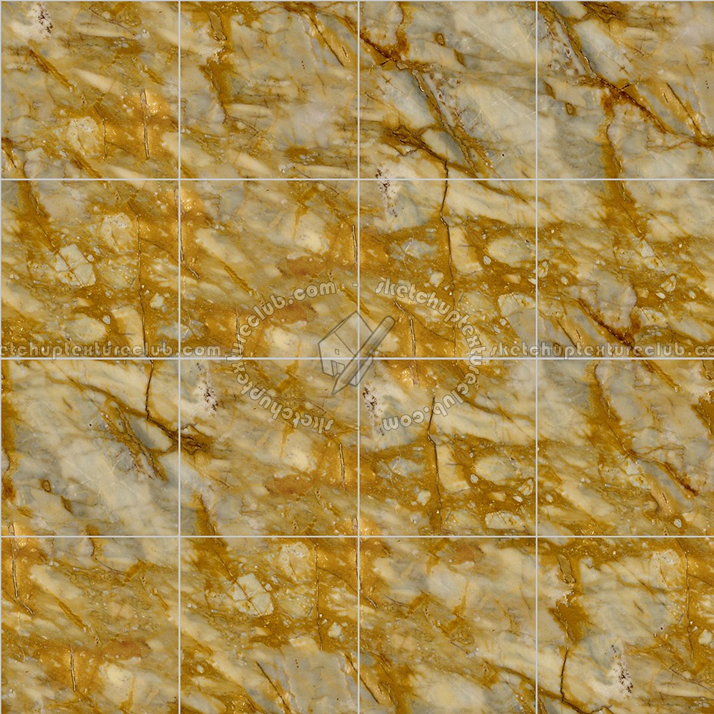 Textures - ARCHITECTURE - TILES INTERIOR - Marble tiles - Yellow - Siena yellow marble floor tile texture seamless 14914 (seamless)