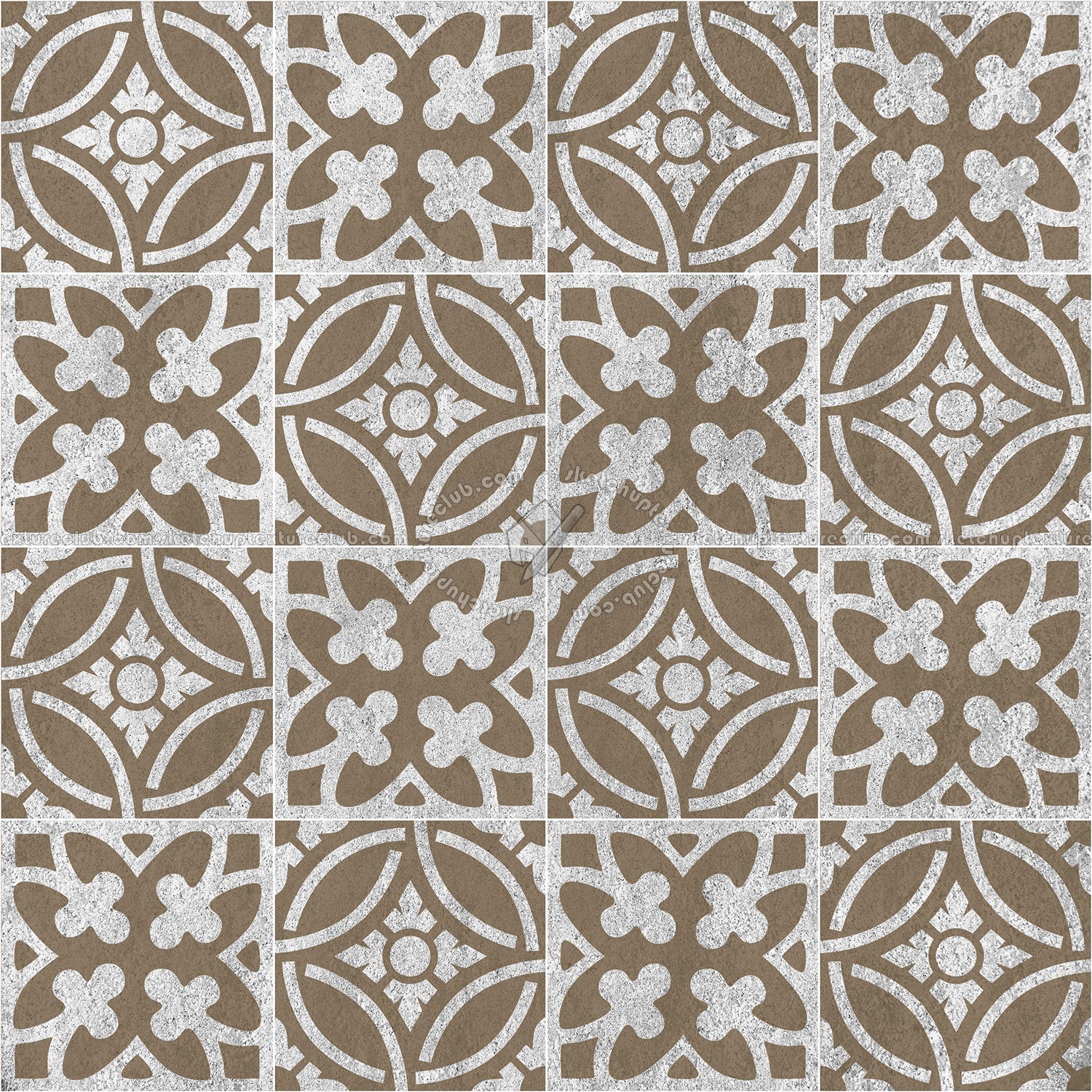 Textures   -   ARCHITECTURE   -   TILES INTERIOR   -   Cement - Encaustic   -   Victorian  - Victorian cement floor tile texture seamless 13674 (seamless)
