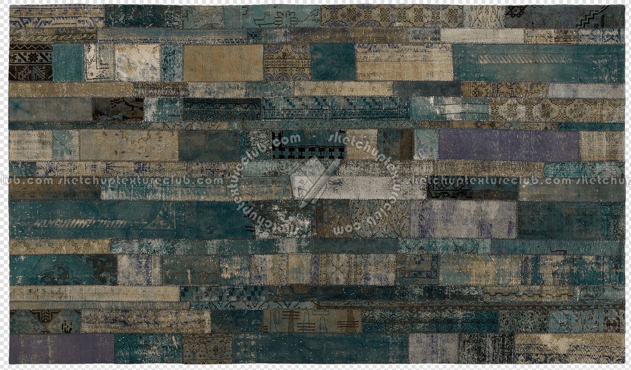 Textures   -   MATERIALS   -   RUGS   -   Vintage faded rugs  - Vintage worn patchwork rug texture 19938