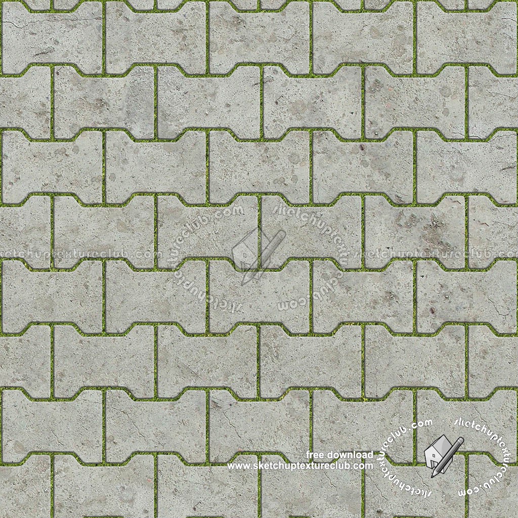 Concrete Block Park Paving Texture Seamless 18683