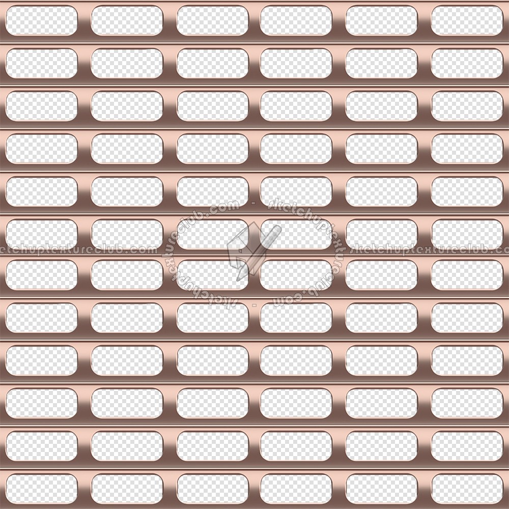 Textures - MATERIALS - METALS - Perforated - Copper perforated metal plate texture seamless 10493 (seamless)