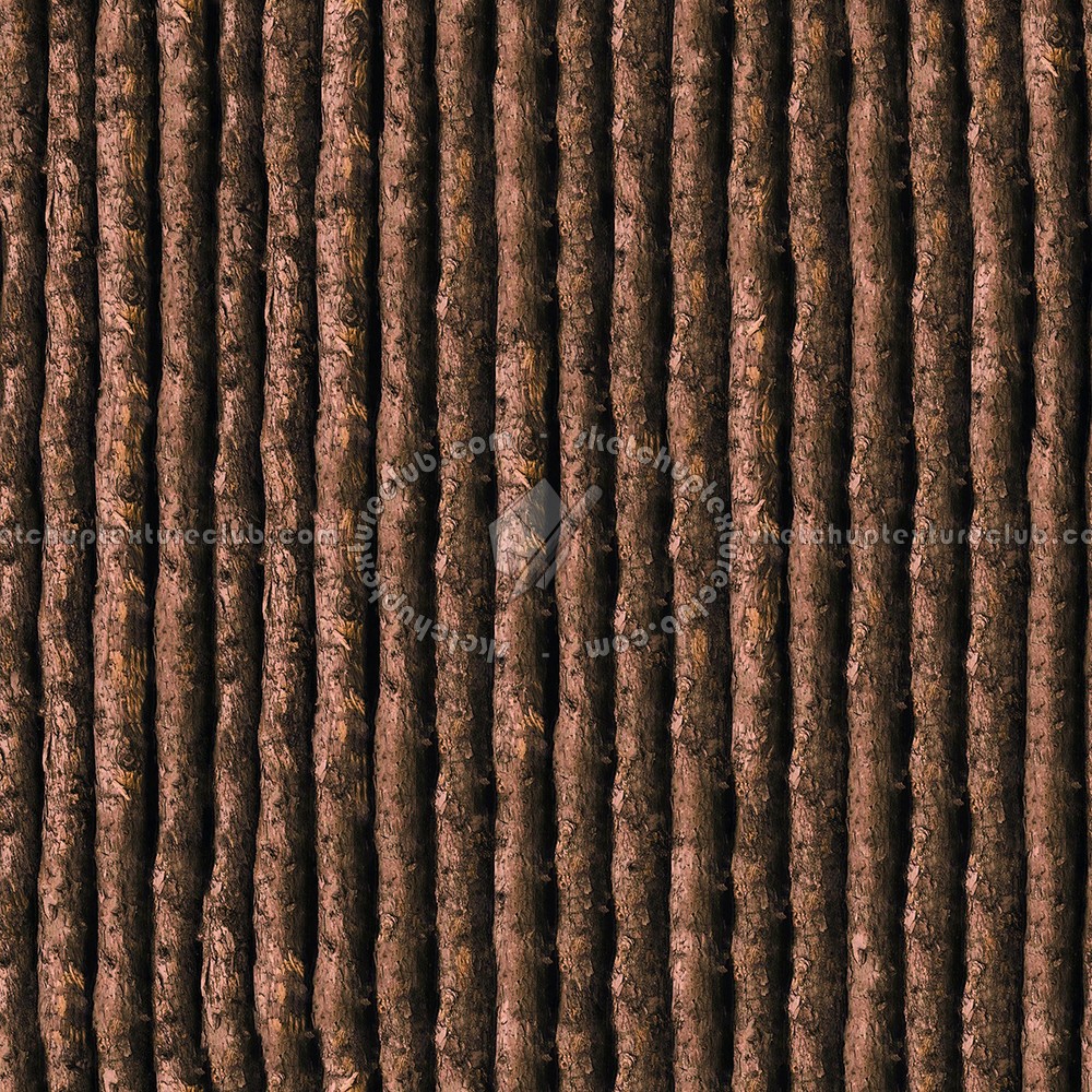 Textures   -   ARCHITECTURE   -   WOOD PLANKS   -   Wood fence  - Fence trunks wood texture seamless 09400 (seamless)