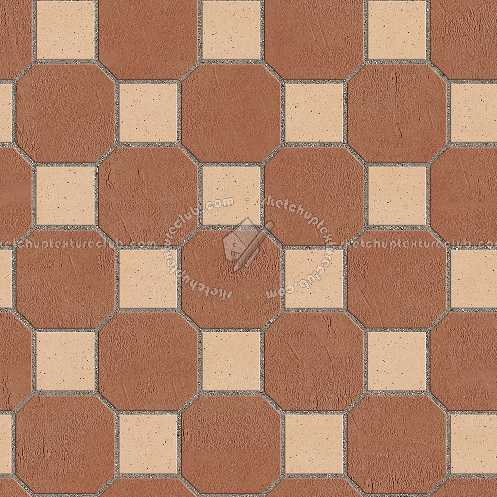 Textures - ARCHITECTURE - PAVING OUTDOOR - Terracotta - Blocks mixed - Paving cotto mixed size texture seamless 06587 (seamless)