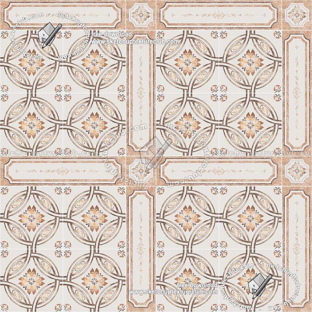 Textures   -   ARCHITECTURE   -   TILES INTERIOR   -   Ornate tiles   -   Geometric patterns  - Ceramic floor tile geometric patterns texture seamless 18880 (seamless)