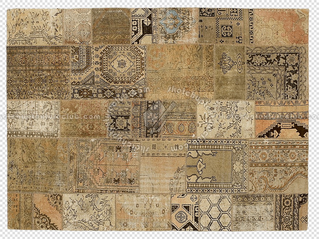 Textures   -   MATERIALS   -   RUGS   -   Vintage faded rugs  - Vintage worn patchwork rug texture 19940