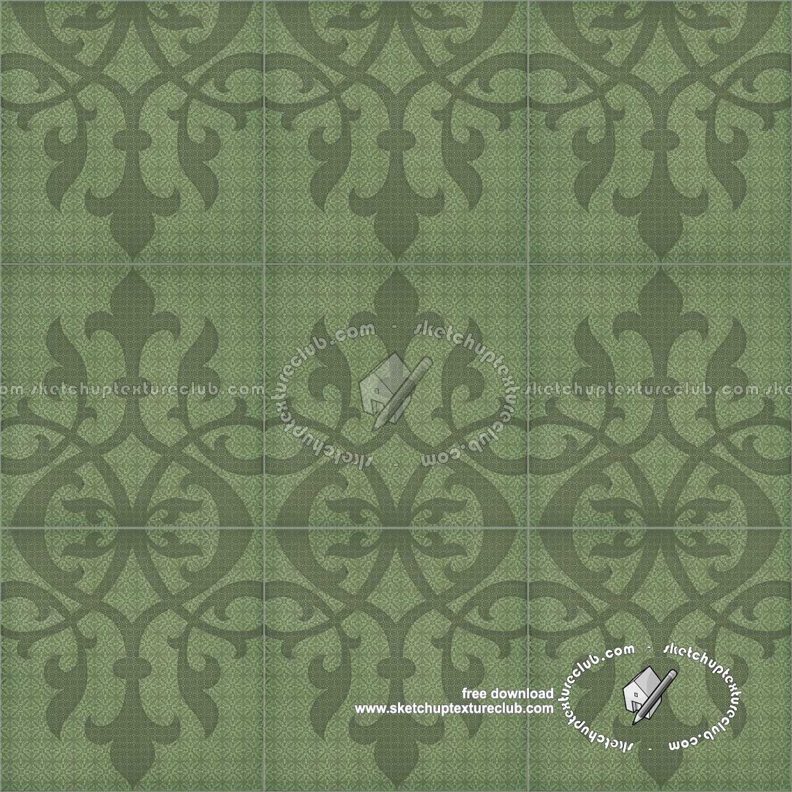 Textures - ARCHITECTURE - TILES INTERIOR - Ornate tiles - Mixed patterns - Ceramic ornate tile texture seamless 20250 (seamless)