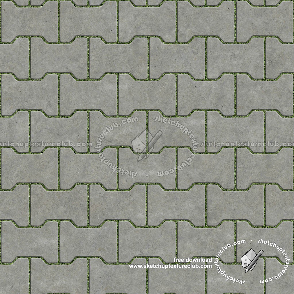 Textures - ARCHITECTURE - PAVING OUTDOOR - Parks Paving - Concrete block park paving texture seamless 18685 (seamless)