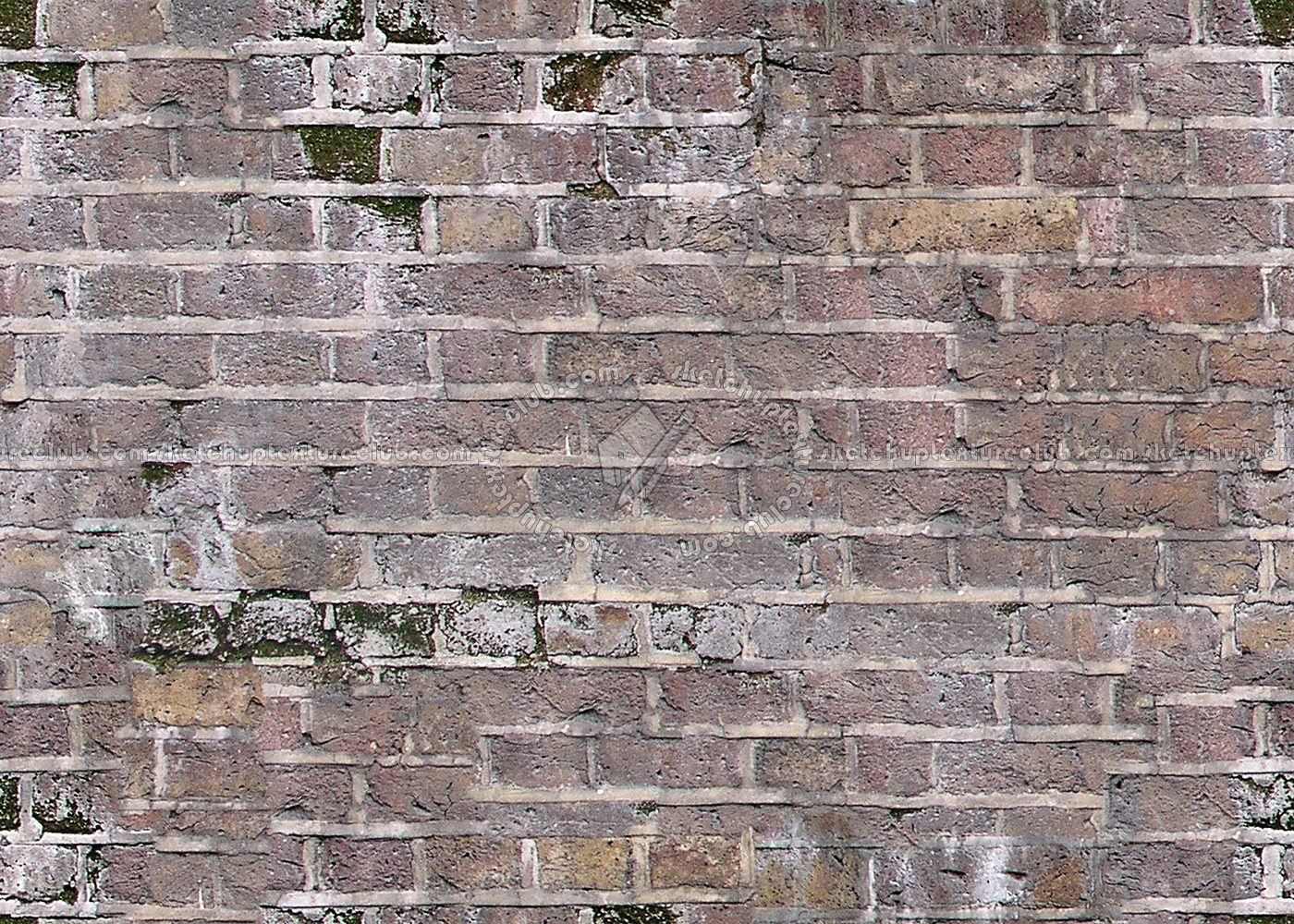 Damaged bricks texture seamless 00124