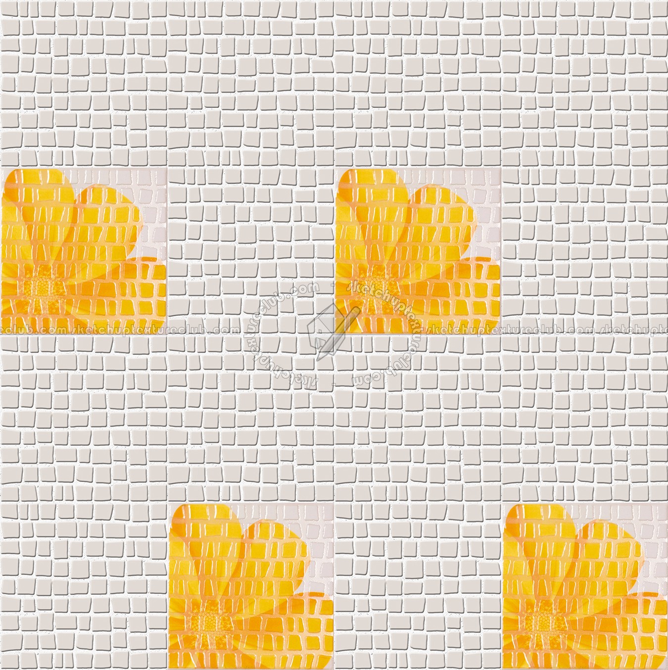 Textures   -   ARCHITECTURE   -   TILES INTERIOR   -   Mosaico   -   Mixed format  - Mosaico floreal tiles texture seamless 15557 (seamless)