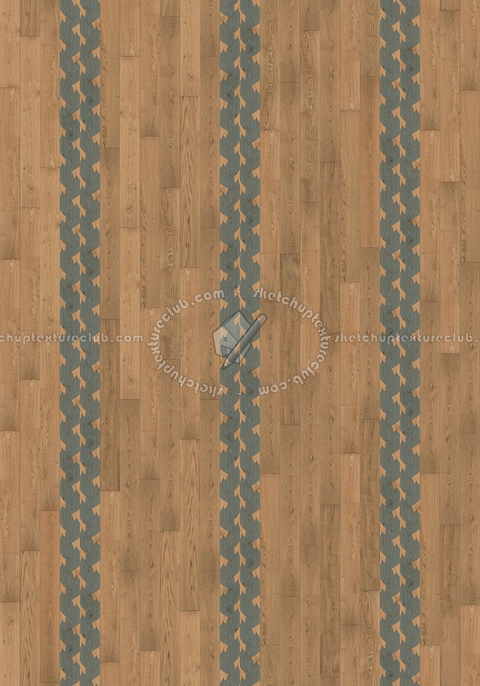 Textures - ARCHITECTURE - WOOD FLOORS - Decorated - Parquet decorated texture seamless 04647 (seamless)