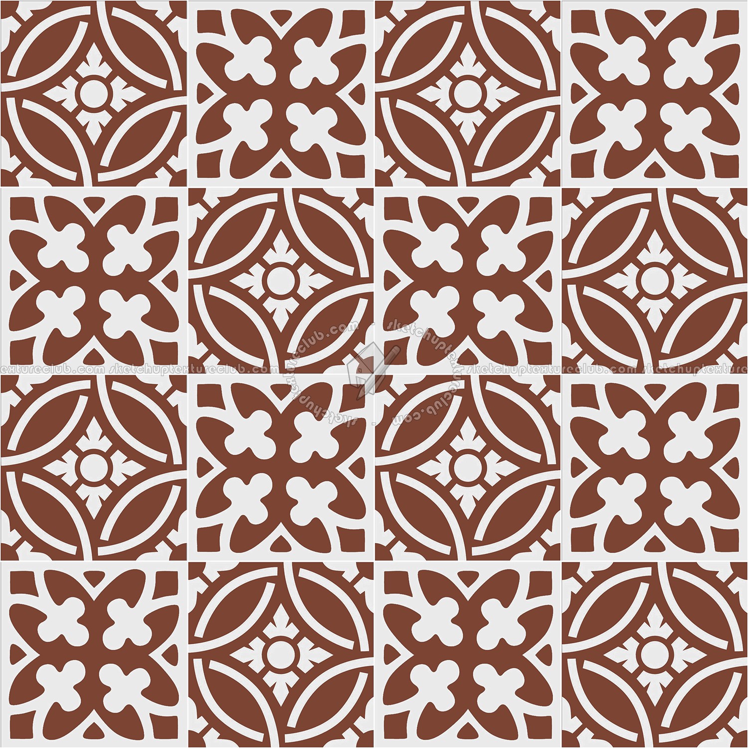 Textures   -   ARCHITECTURE   -   TILES INTERIOR   -   Cement - Encaustic   -   Victorian  - Victorian cement floor tile texture seamless 13677 (seamless)