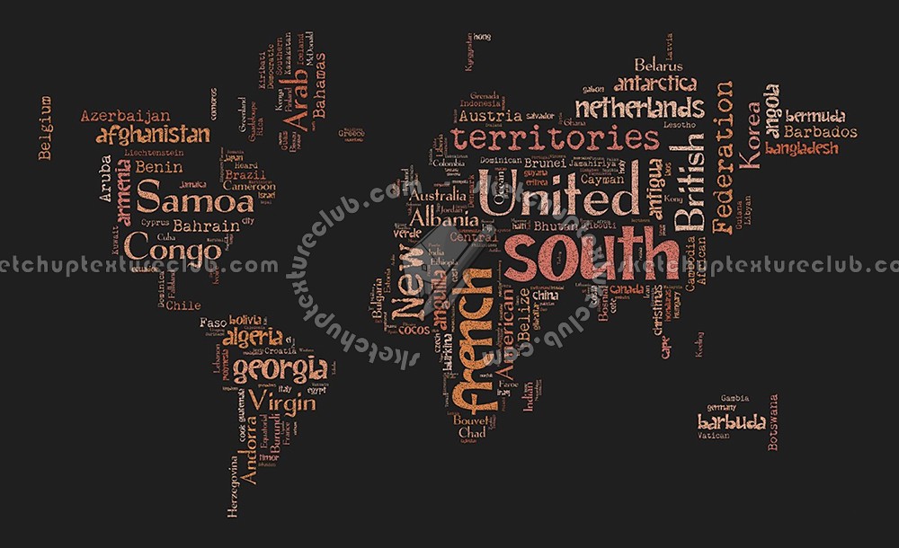 Textures   -   ARCHITECTURE   -   DECORATIVE PANELS   -   World maps   -   Chalkboard maps  - Chalkboard interior decorative world map 03113