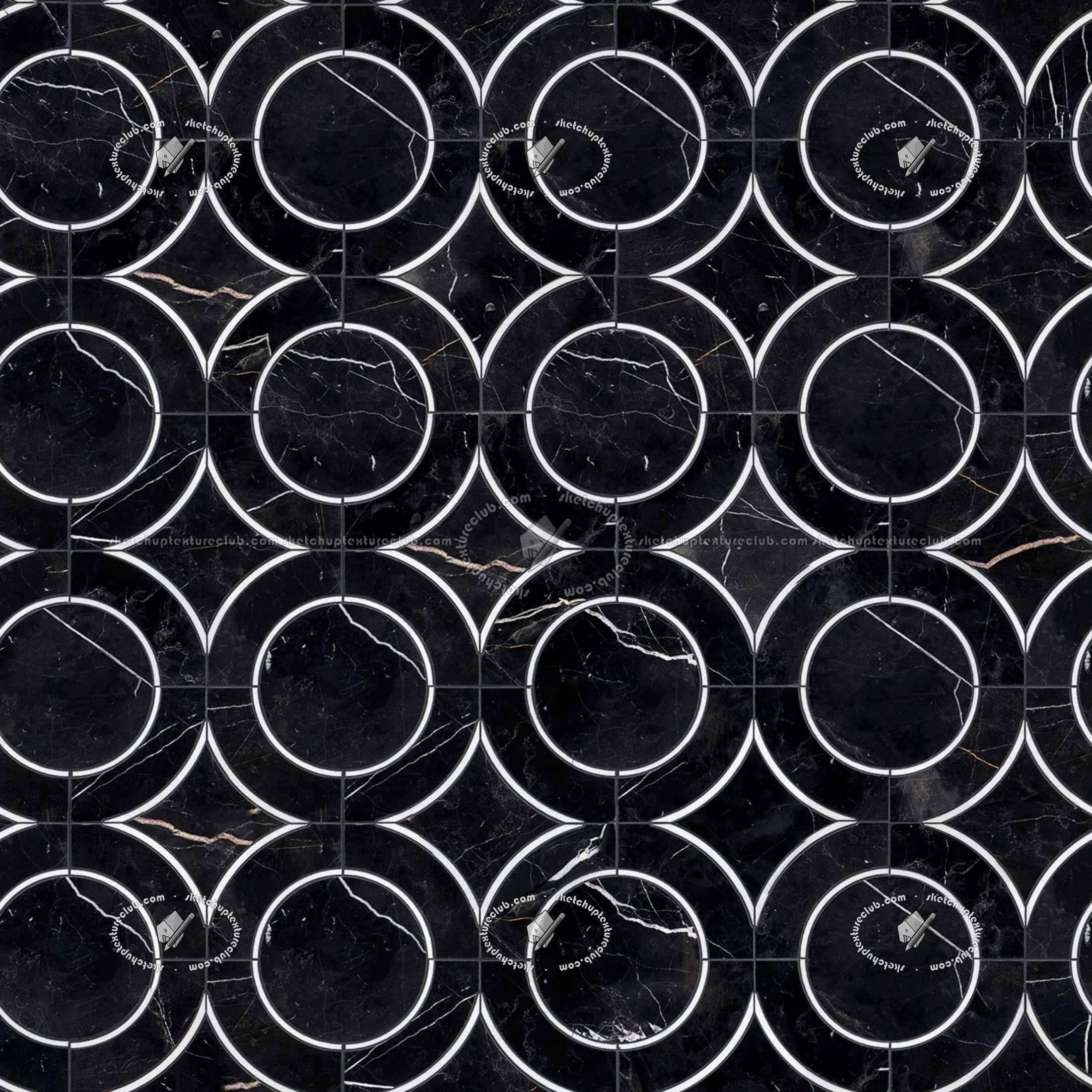 Textures   -   ARCHITECTURE   -   TILES INTERIOR   -   Marble tiles   -   Marble geometric patterns  - Black and white marble tile texture seamless 21141 (seamless)