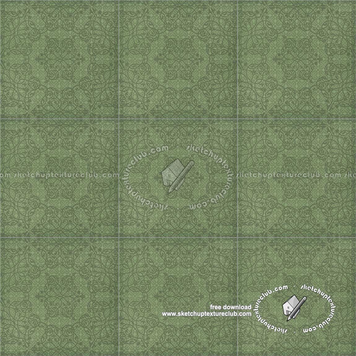 Textures   -   ARCHITECTURE   -   TILES INTERIOR   -   Ornate tiles   -   Mixed patterns  - Ceramic ornate tile texture seamless 20252 (seamless)