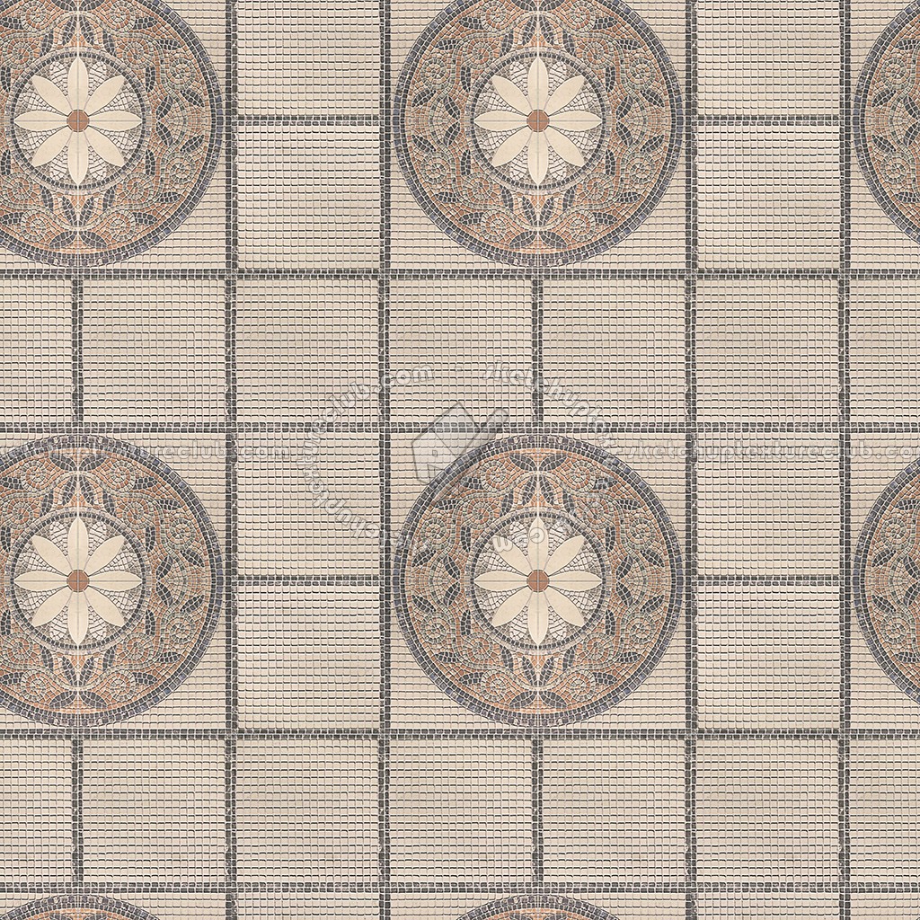 Textures - ARCHITECTURE - PAVING OUTDOOR - Mosaico - Mosaic paving outdoor texture seamless 06064 (seamless)