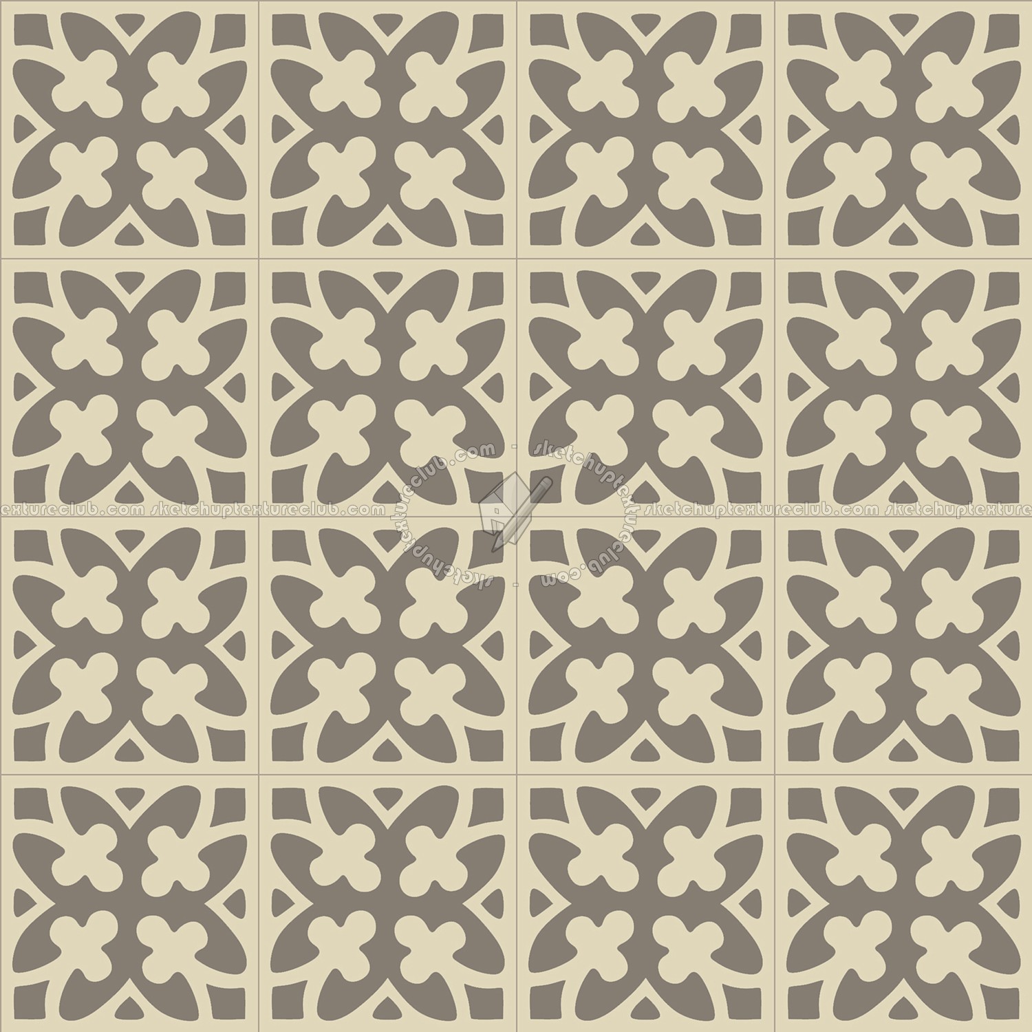 Textures   -   ARCHITECTURE   -   TILES INTERIOR   -   Cement - Encaustic   -   Victorian  - Victorian cement floor tile texture seamless 13679 (seamless)