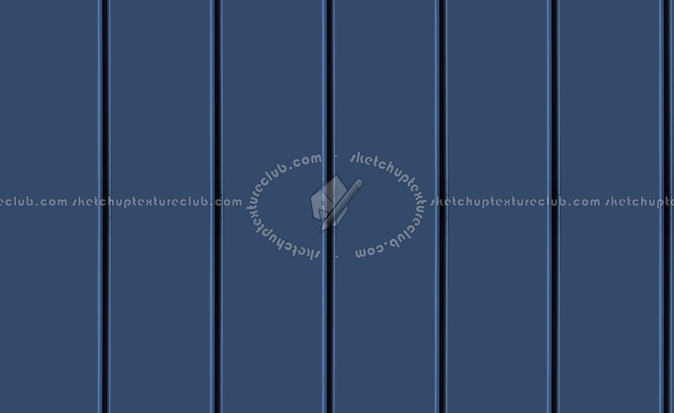 Textures - MATERIALS - METALS - Facades claddings - Blue metal facade cladding texture seamless 10124 (seamless)