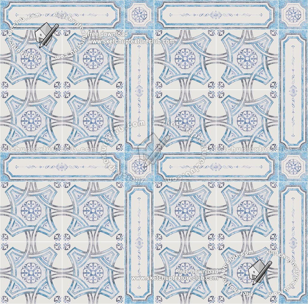 Textures   -   ARCHITECTURE   -   TILES INTERIOR   -   Ornate tiles   -   Geometric patterns  - Ceramic floor tile geometric patterns texture seamless 18884 (seamless)