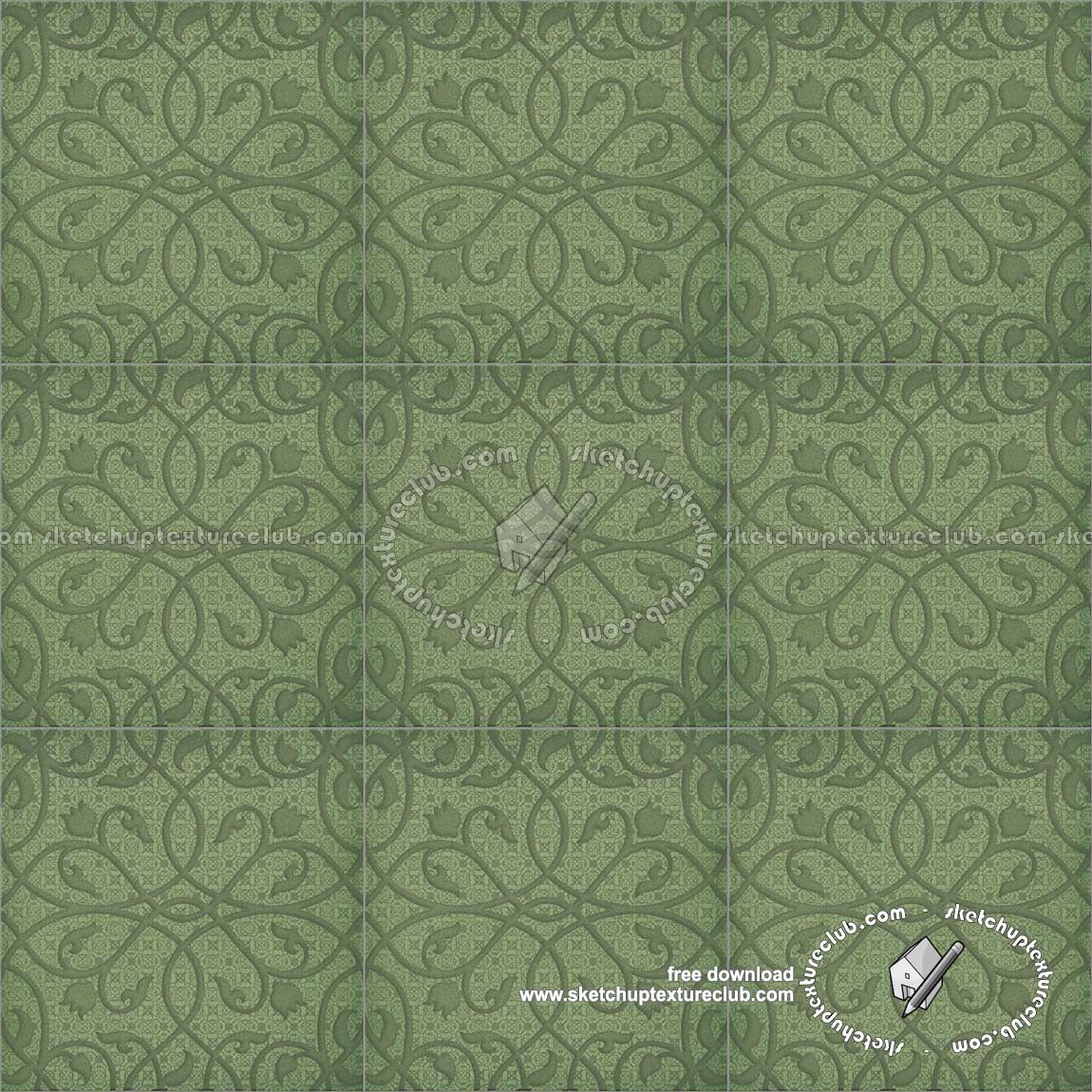 Textures   -   ARCHITECTURE   -   TILES INTERIOR   -   Ornate tiles   -   Mixed patterns  - Ceramic ornate tile texture seamless 20253 (seamless)