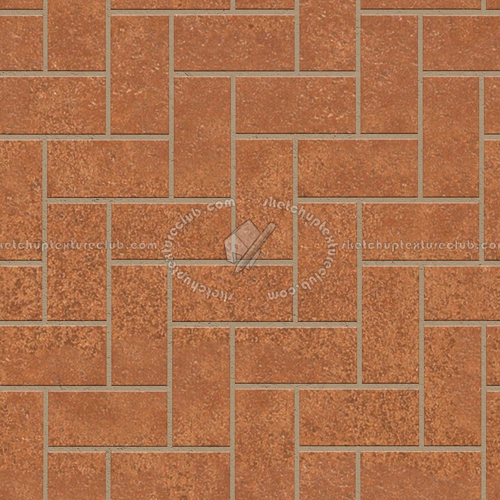 Textures   -   ARCHITECTURE   -   PAVING OUTDOOR   -   Terracotta   -   Herringbone  - Cotto paving herringbone outdoor texture seamless 06751 (seamless)