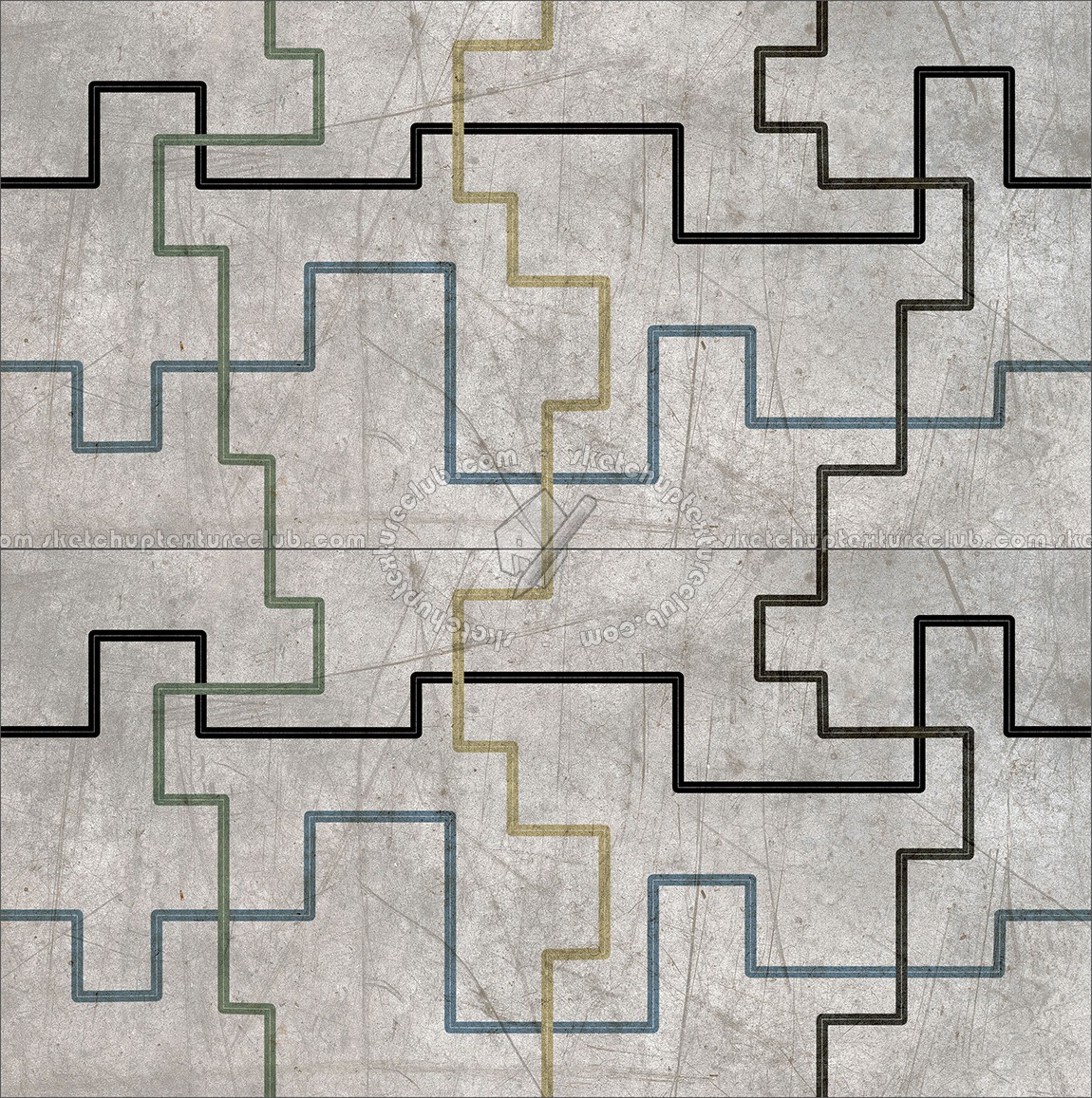 Textures   -   ARCHITECTURE   -   TILES INTERIOR   -   Design Industry  - Graffiti urban style concrete rectangular tile texture seamless 14065 (seamless)