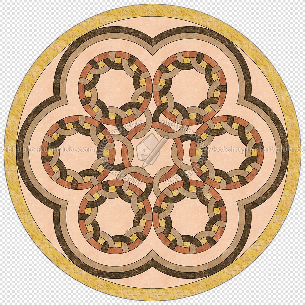 Textures - ARCHITECTURE - TILES INTERIOR - Water Jet - Medallions - Water jet medallion texture 17076