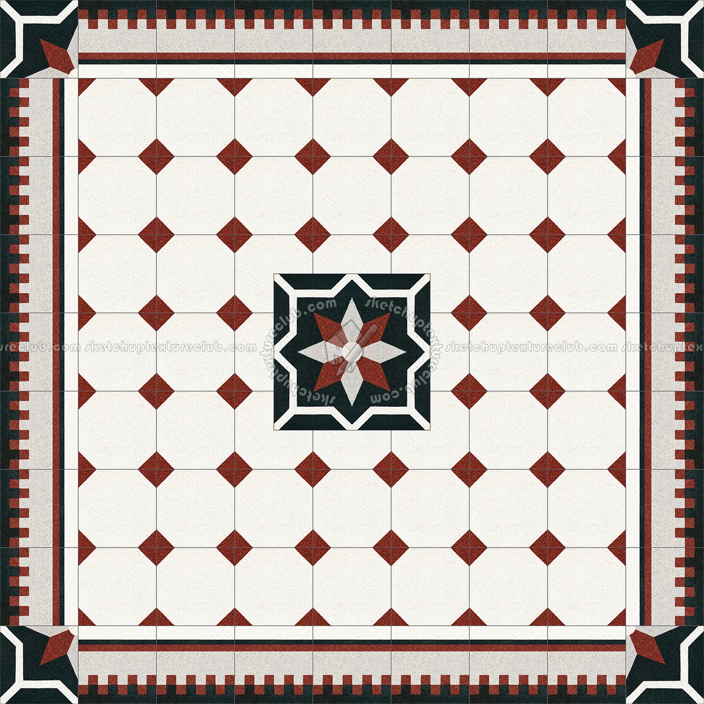 Textures   -   ARCHITECTURE   -   TILES INTERIOR   -   Cement - Encaustic   -   Cement  - Cement concrete tile texture seamless 13342 (seamless)