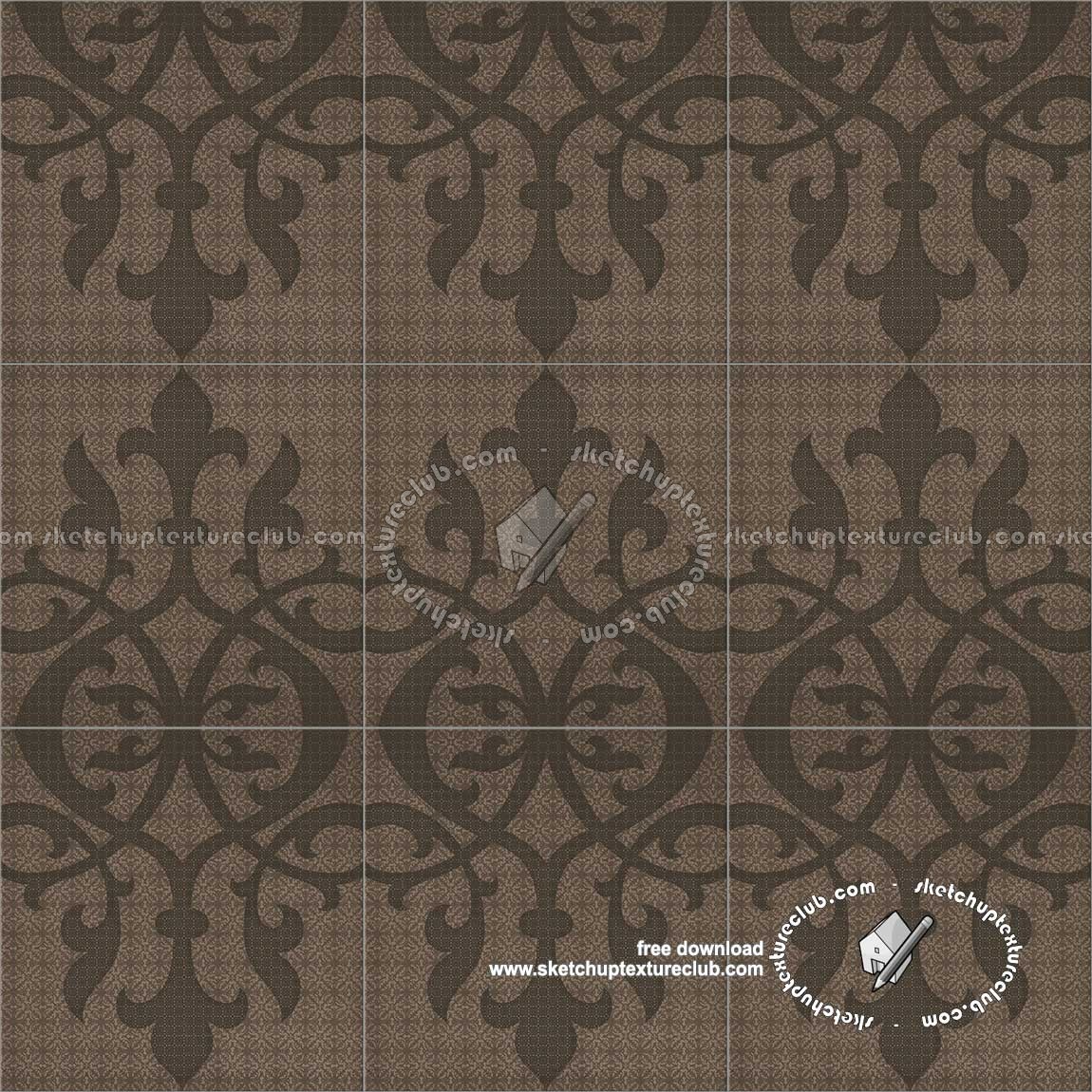 Textures   -   ARCHITECTURE   -   TILES INTERIOR   -   Ornate tiles   -   Mixed patterns  - Ceramic ornate tile texture seamless 20255 (seamless)