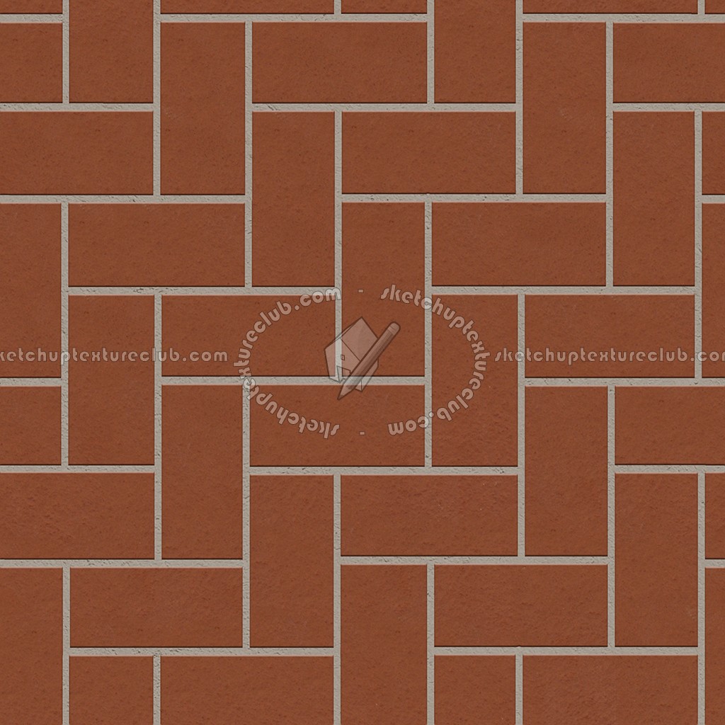 Textures - ARCHITECTURE - PAVING OUTDOOR - Terracotta - Herringbone - Cotto paving herringbone outdoor texture seamless 06753 (seamless)