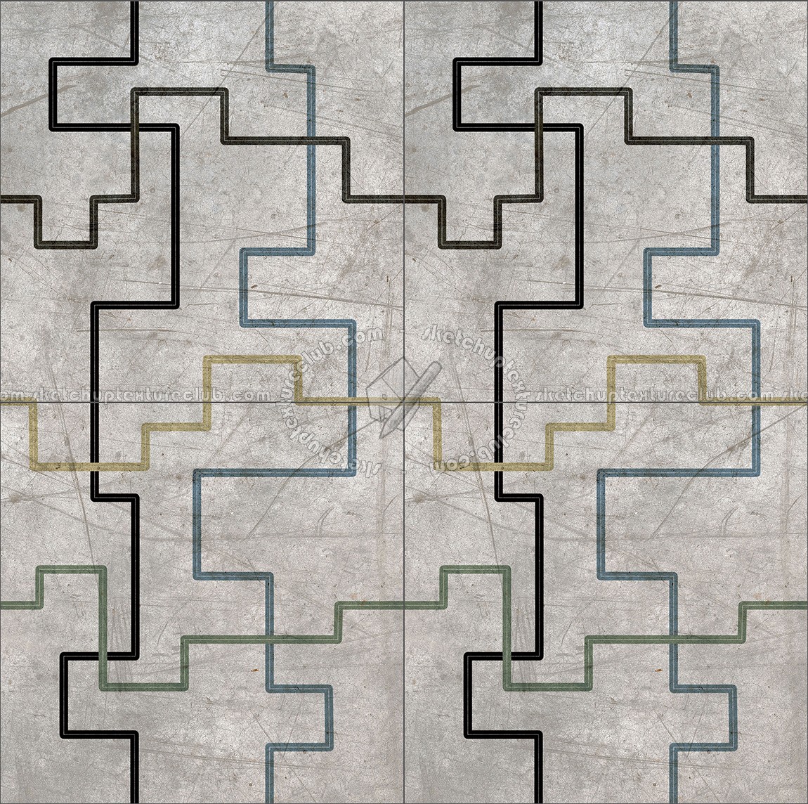 Textures   -   ARCHITECTURE   -   TILES INTERIOR   -   Design Industry  - Graffiti urban style concrete rectangular tile texture seamless 14067 (seamless)
