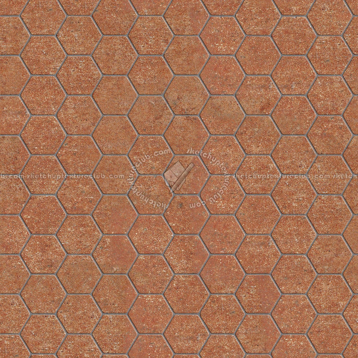 Textures   -   ARCHITECTURE   -   TILES INTERIOR   -   Terracotta tiles  - Tuscany hexagonal terracotta tile texture seamless 16038 (seamless)