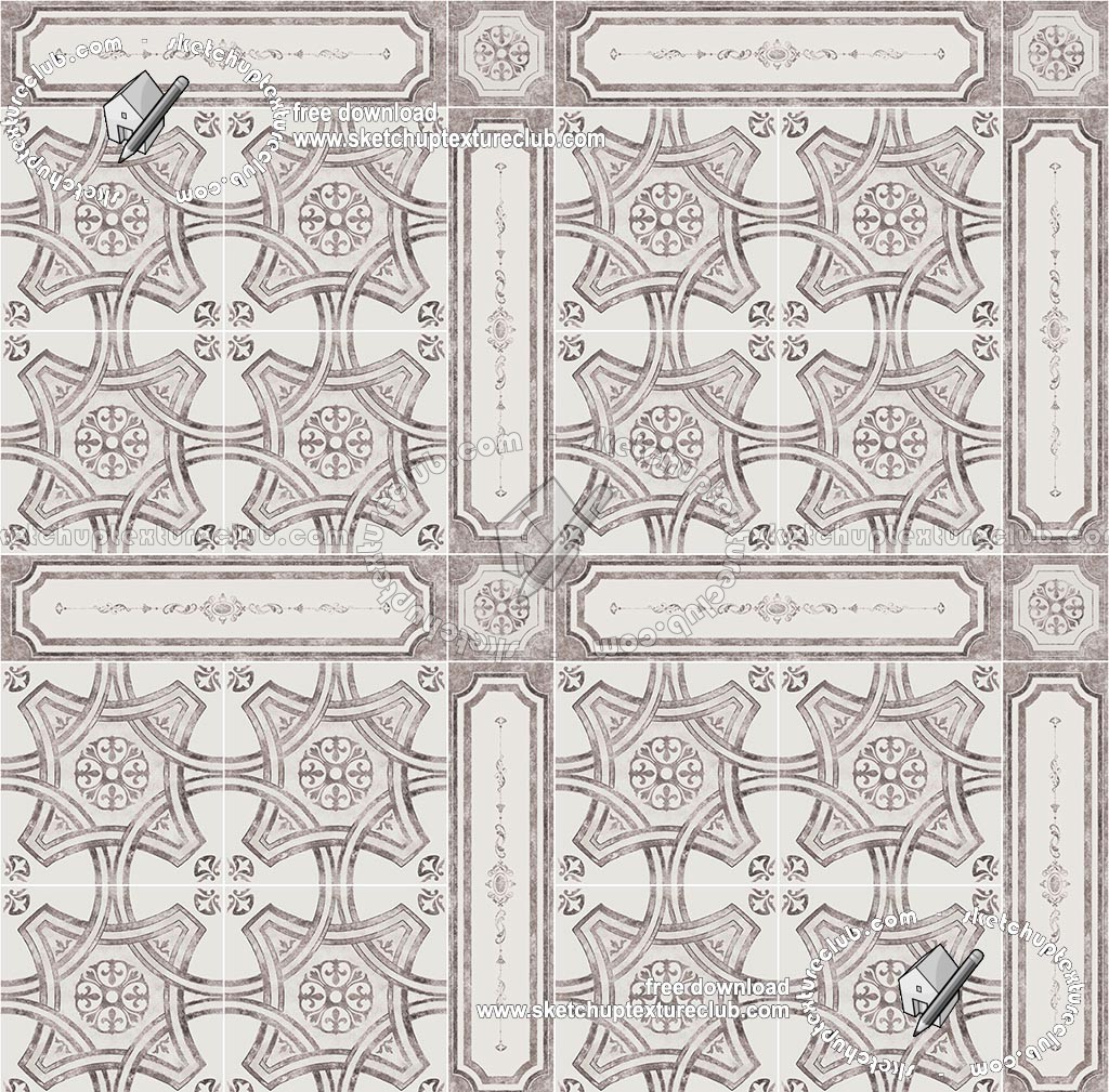 Textures   -   ARCHITECTURE   -   TILES INTERIOR   -   Ornate tiles   -   Geometric patterns  - Ceramic floor tile geometric patterns texture seamless 18887 (seamless)