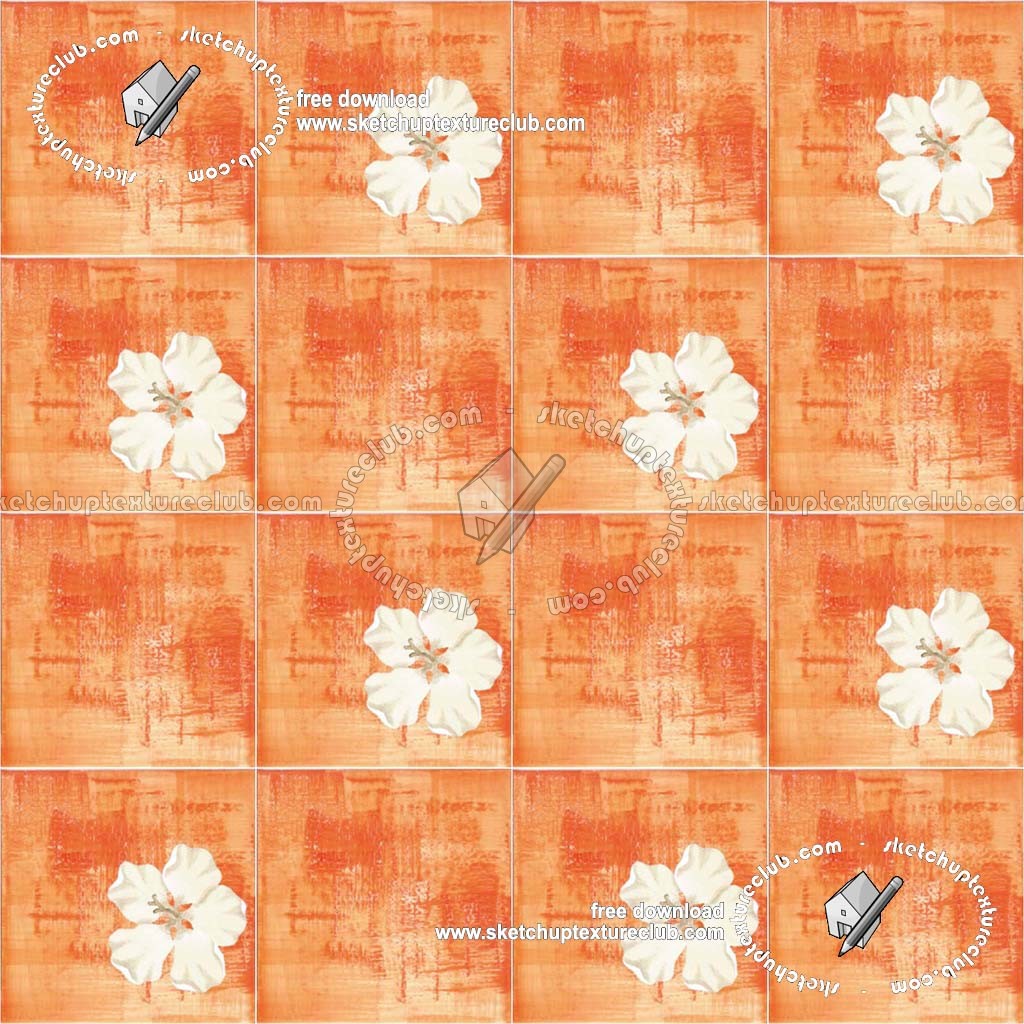 Textures   -   ARCHITECTURE   -   TILES INTERIOR   -   Ornate tiles   -   Floral tiles  - Ceramic floral tiles texture seamless 19190 (seamless)