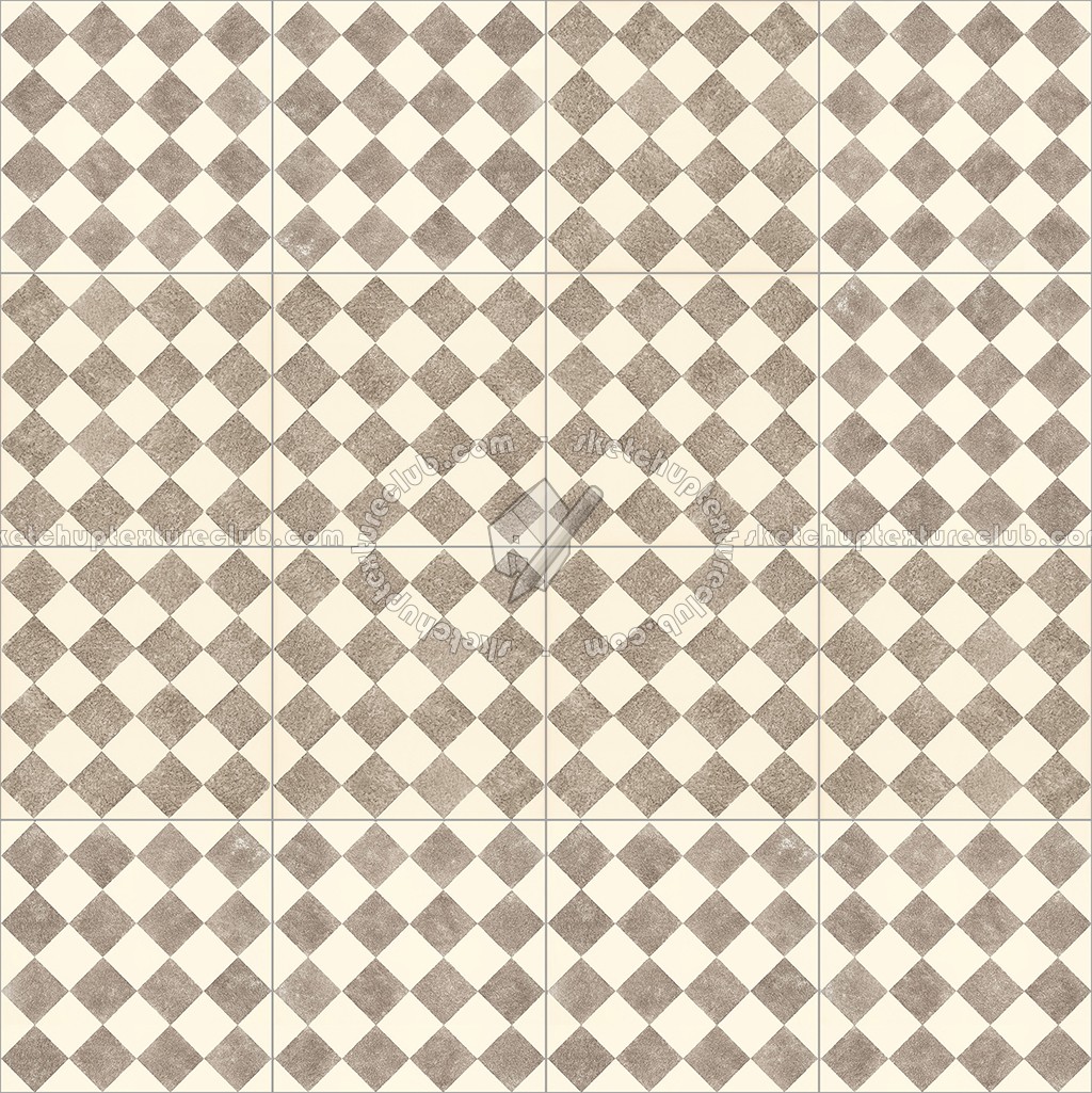 Textures - ARCHITECTURE - TILES INTERIOR - Cement - Encaustic - Checkerboard - Checkerboard cement floor tile texture seamless 13427 (seamless)