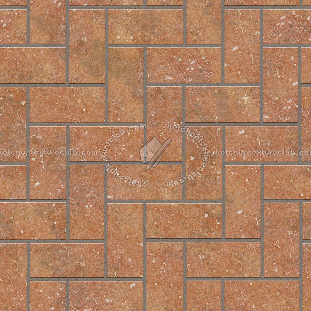 Textures   -   ARCHITECTURE   -   PAVING OUTDOOR   -   Terracotta   -   Herringbone  - Cotto paving herringbone outdoor texture seamless 06754 (seamless)