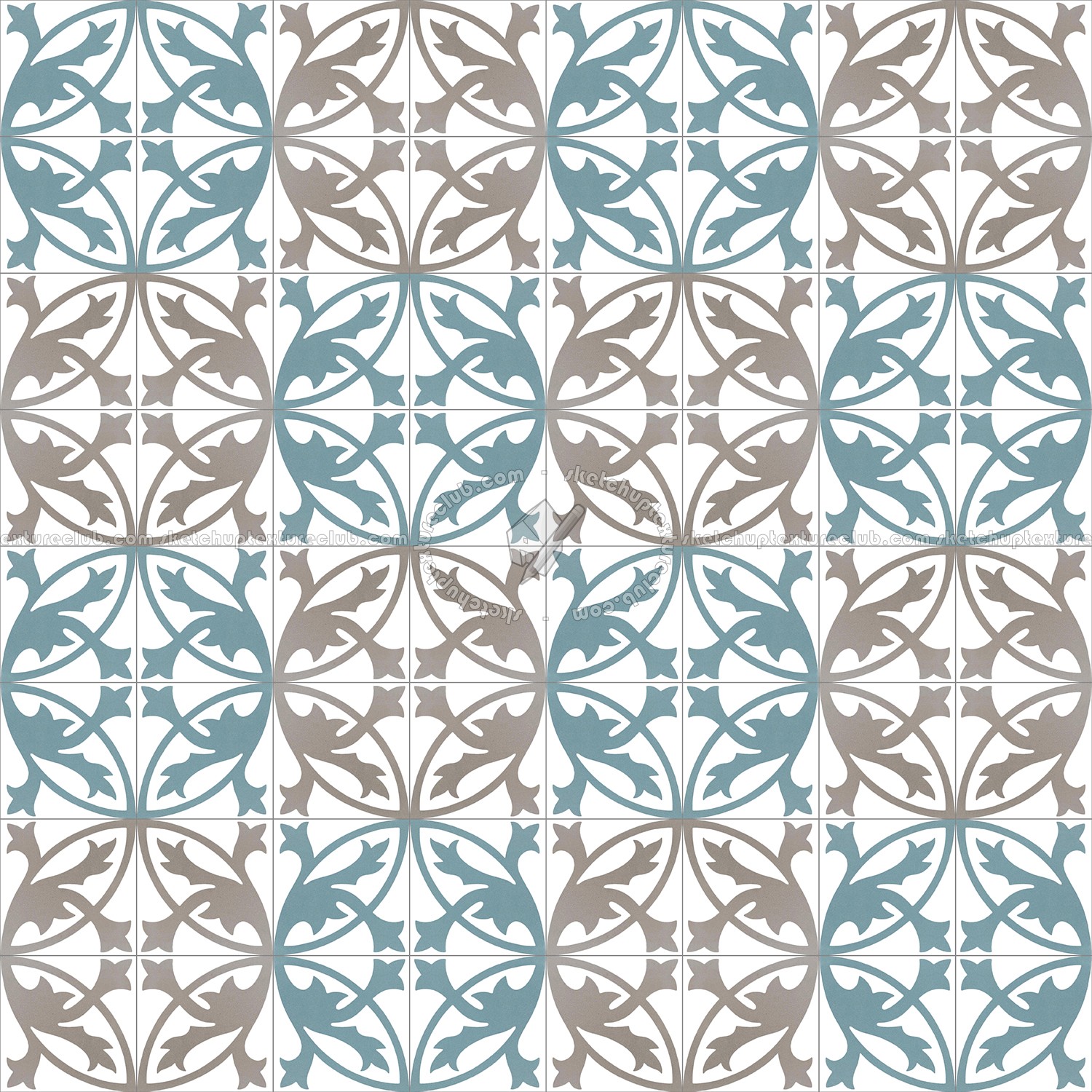 Textures   -   ARCHITECTURE   -   TILES INTERIOR   -   Cement - Encaustic   -   Encaustic  - Traditional encaustic cement ornate tile texture seamless 13463 (seamless)