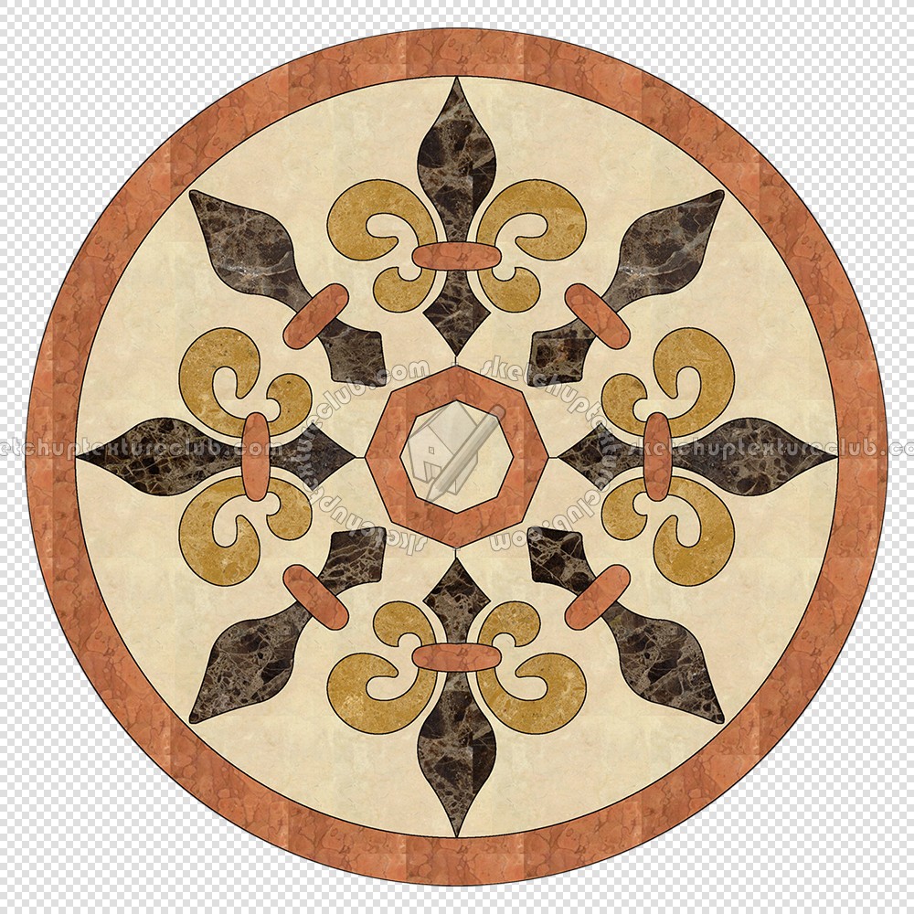 Textures - ARCHITECTURE - TILES INTERIOR - Water Jet - Medallions - Water jet medallion texture 17078